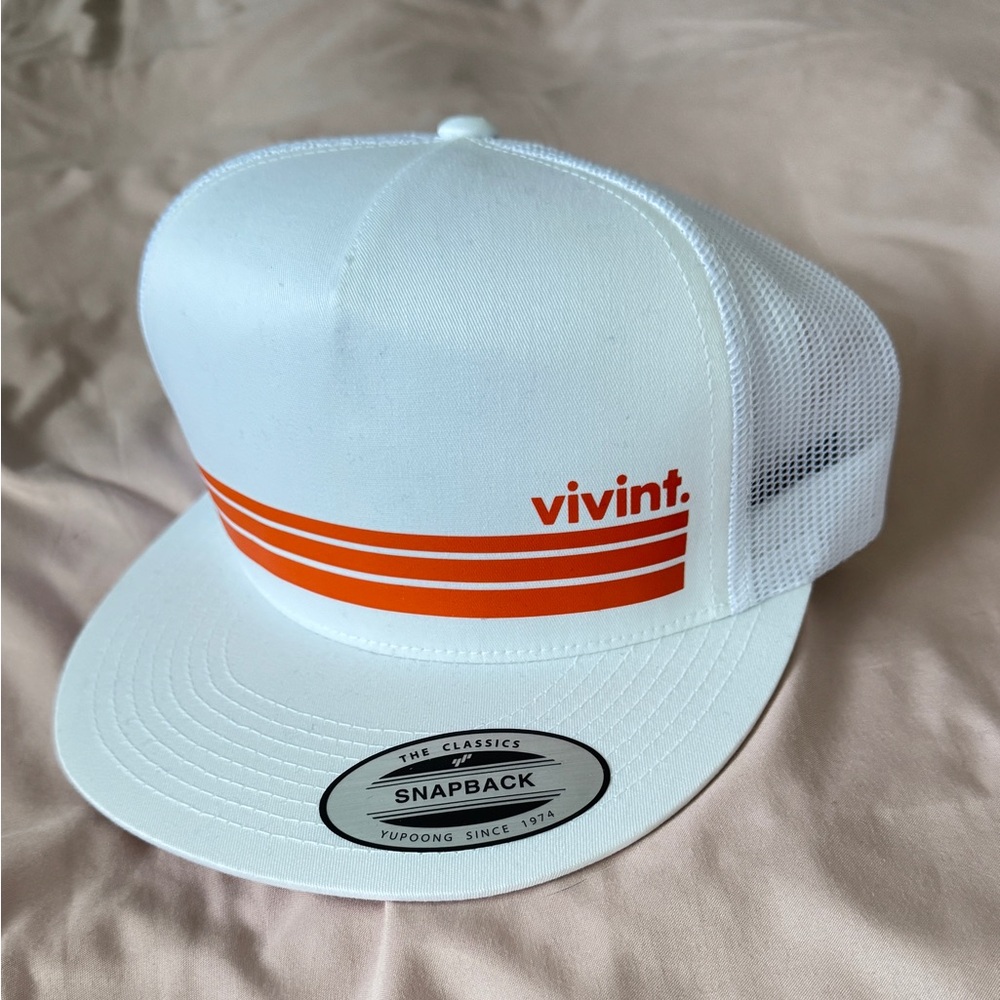 Vivint White Mesh Cap